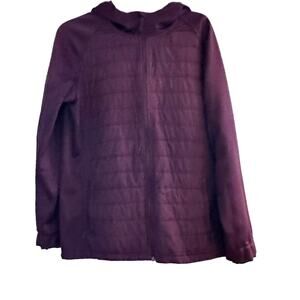 Under Armour UA Storm Plum Lightweight Quilted Hooded Jacket Zip Active Large